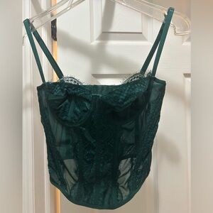 Green Lace Bustier